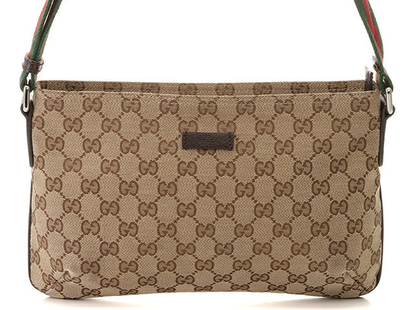 Gucci Handbags - Gucci GG Shoulder Bag Beige Cream Canvas Calfskin